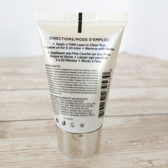 Glamglow Supermud Clearing Treatment New 10g/0.3oz Charcoal Mask Exfoliate Clear - Picture 2 of 6